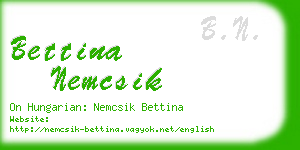 bettina nemcsik business card